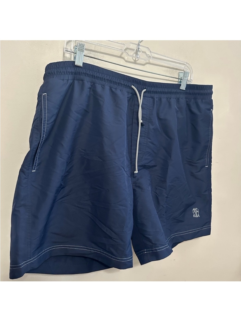 $800 Brunello Cucinelli Navy Swim Trunks Shorts XXL Blue Luxury Italy - Picture 4 of 15